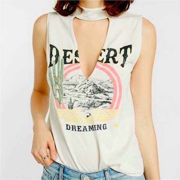 Express Tops - Express one eleven Desert dreaming deep v cut out tank top